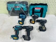 Makita tool lot, 5- cordless tools, see description for part nos.