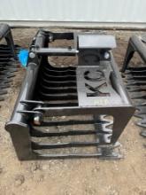 New KC Brands/Steel Mart Co 48in Hydraulic Skidloader Grapple Skeleton Bucket Attachment