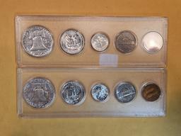 1960 and 1962 Brilliant AU-UNC US Silver coin year sets