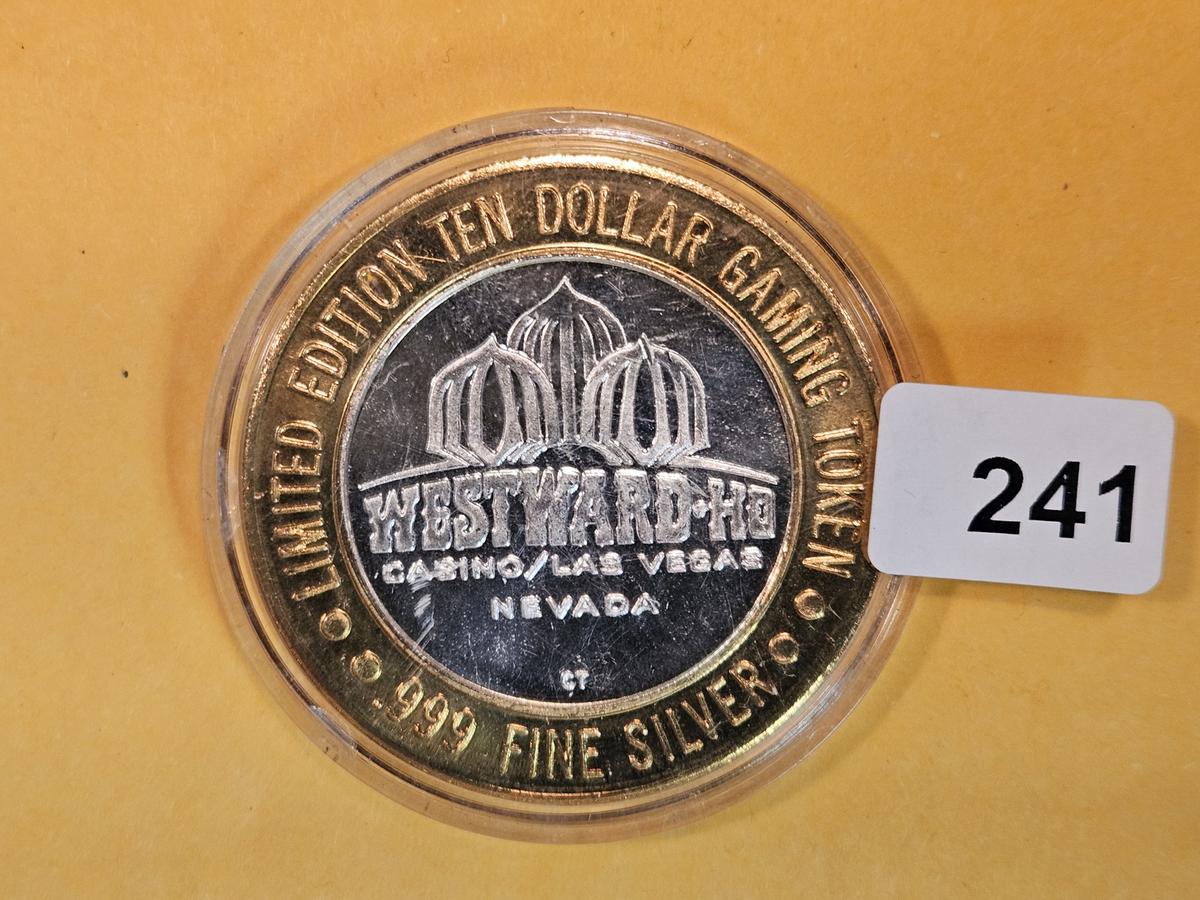 Silver .999 fine Casino Gaming Token