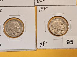 Four better date Buffalo Nickels