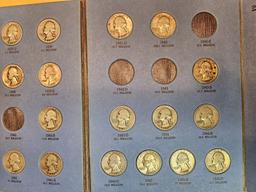 Partially complete Whitman album of silver Washington Quarters