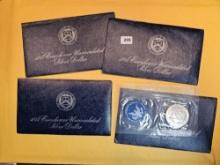 Four Brilliant Uncirculated 1974-S Silver Blue Ikes
