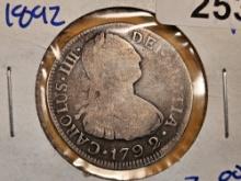 1792 Mexico silver 2 reals