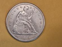 * 1841 Seated Liberty Dollar in About Uncirculated