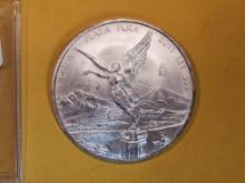 Brilliant Uncirculated 2011 Mexico silver One Onza