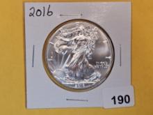 GEM Brilliant Uncirculated 2016 American Silver Eagle