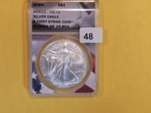 PERFECT! ANACS 2024 American Silver Eagle in Mint State 70