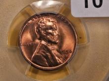 GEM! PCGS 1954-S Wheat Cent in Mint State 66 RED