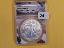 PERFECT! ANACS 2024 American Silver Eagle in Mint State 70