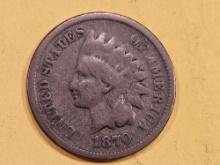 * Semi-Key 1870 Indian cent