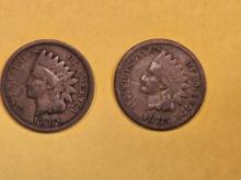 1885 and 1886 Indian cents