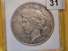 VARIETY! ANACS 1934-D Peace Dollar in Extra Fine - details