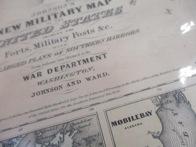 1862 War Dept. Forts & Military Post Map
