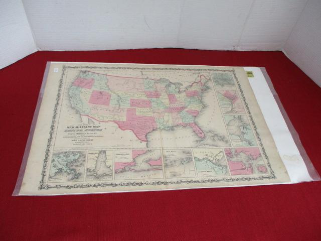 1862 War Dept. Forts & Military Post Map