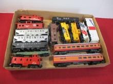 Mixed HO Scale Model Railroading Cars-Lot of 15-G