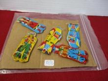 Tin Lithograph Whistles-Lot of 5