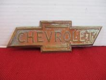 Early Metal Chevrolet Bow Tie Vehicle Emblem