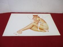 George Perry "Girl on the Phone" Pinup Lithograph