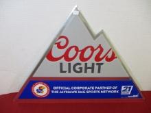 Coors Light Kansas J-Hawks NOS Advertising Sign