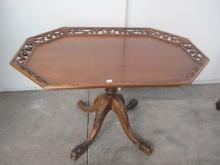 Octagon Carved Coffee Table