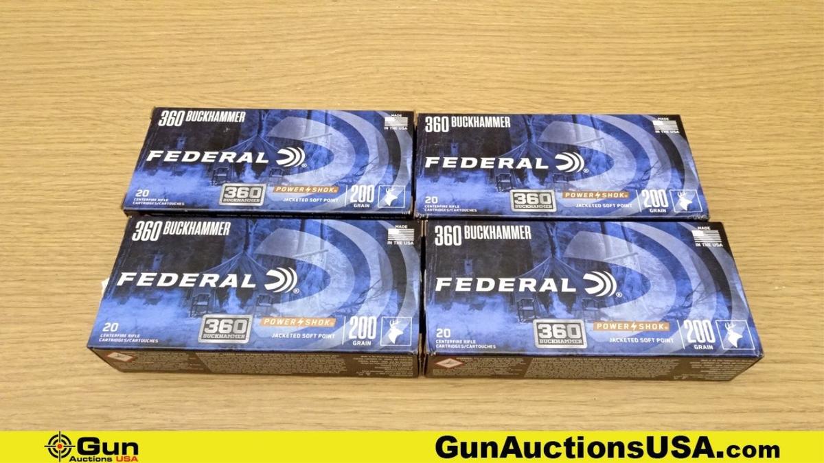 Federal 360 Buck hammer Ammo. Total Rds.- 80.. (69688)