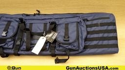 VISM Gun Case. NEW. Blue and Black, Double, Tactical Rifle Case with External Storage Pockets. Inclu