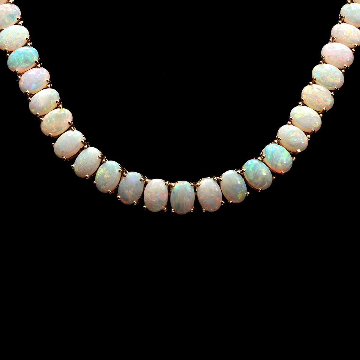 14k Yellow Gold 42.16ct Opal Necklace