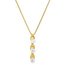 18K Yellow Gold Setting with 0.50ct Diamond Pendant