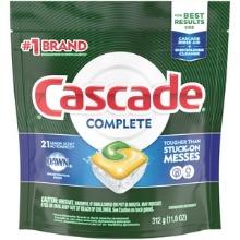 Cascade Complete ActionPacs Dishwasher Detergent Pods, Lemon - 21 Ct
