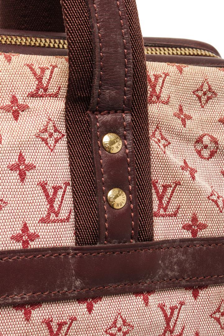 Louis Vuitton Red Monogram Mini Lin Canvas Josephine Gm Shoulder Bag