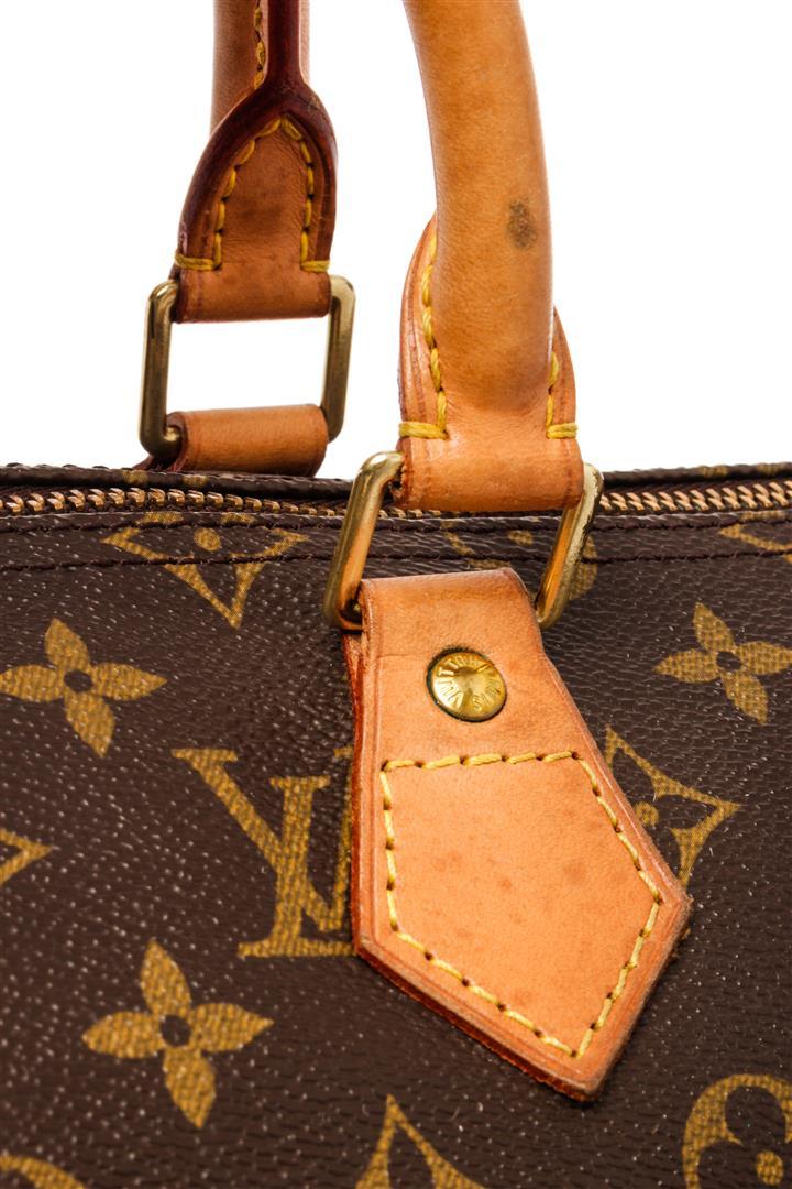 Louis Vuitton Brown Monogram Canvas Speedy 35 Satchel Bag