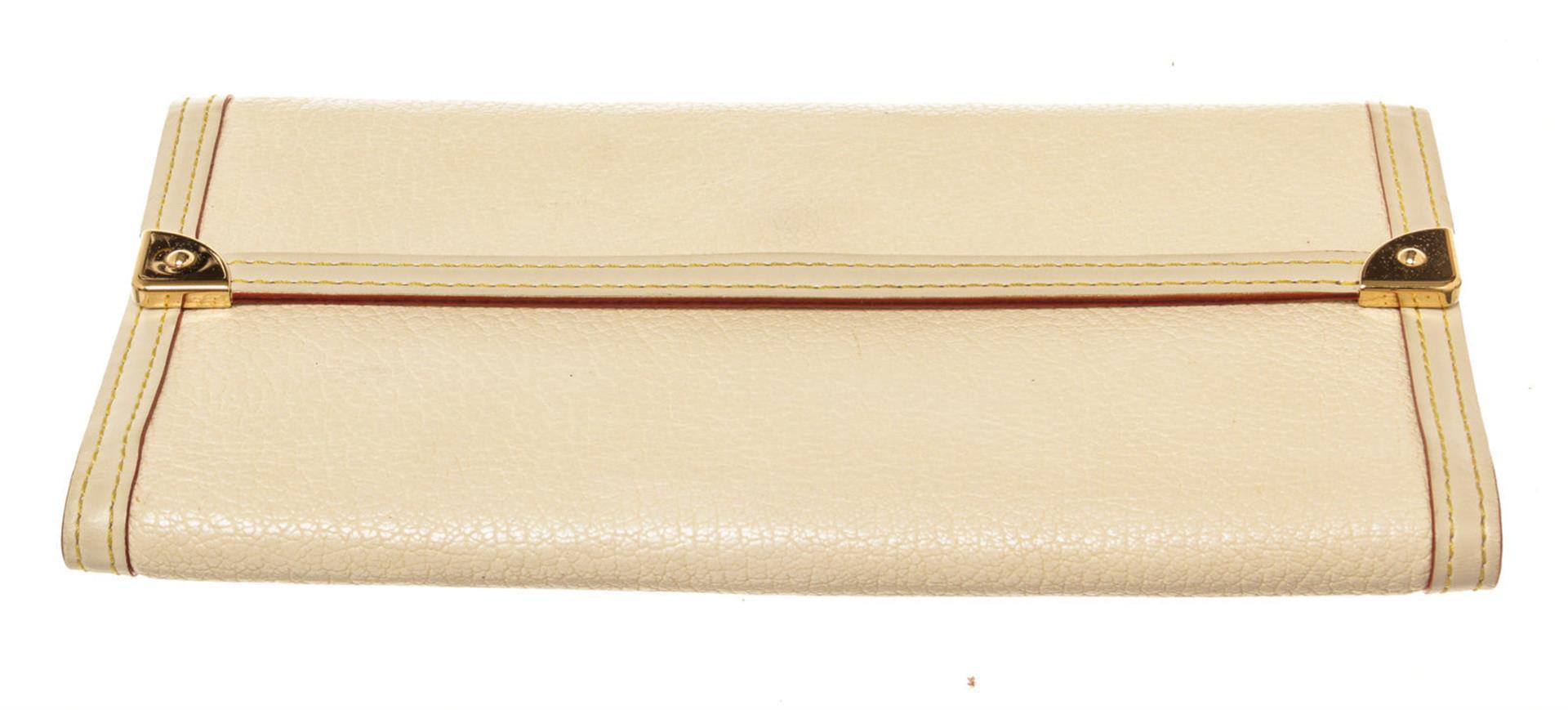Louis Vuitton Cream Leather International Wallet