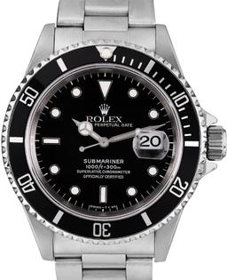 Rolex Mens Stainless Steel Submariner 40MM With Rolex Box