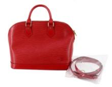 Louis Vuitton Red Epi Leather Alma PM Handbag