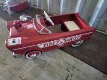 Vintage Red Fire Chief Pedal Car