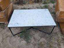 New Granite Top Metal Frame Coffee Table