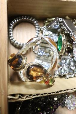 Jewelry Box with Quantity of Costume Jewelry