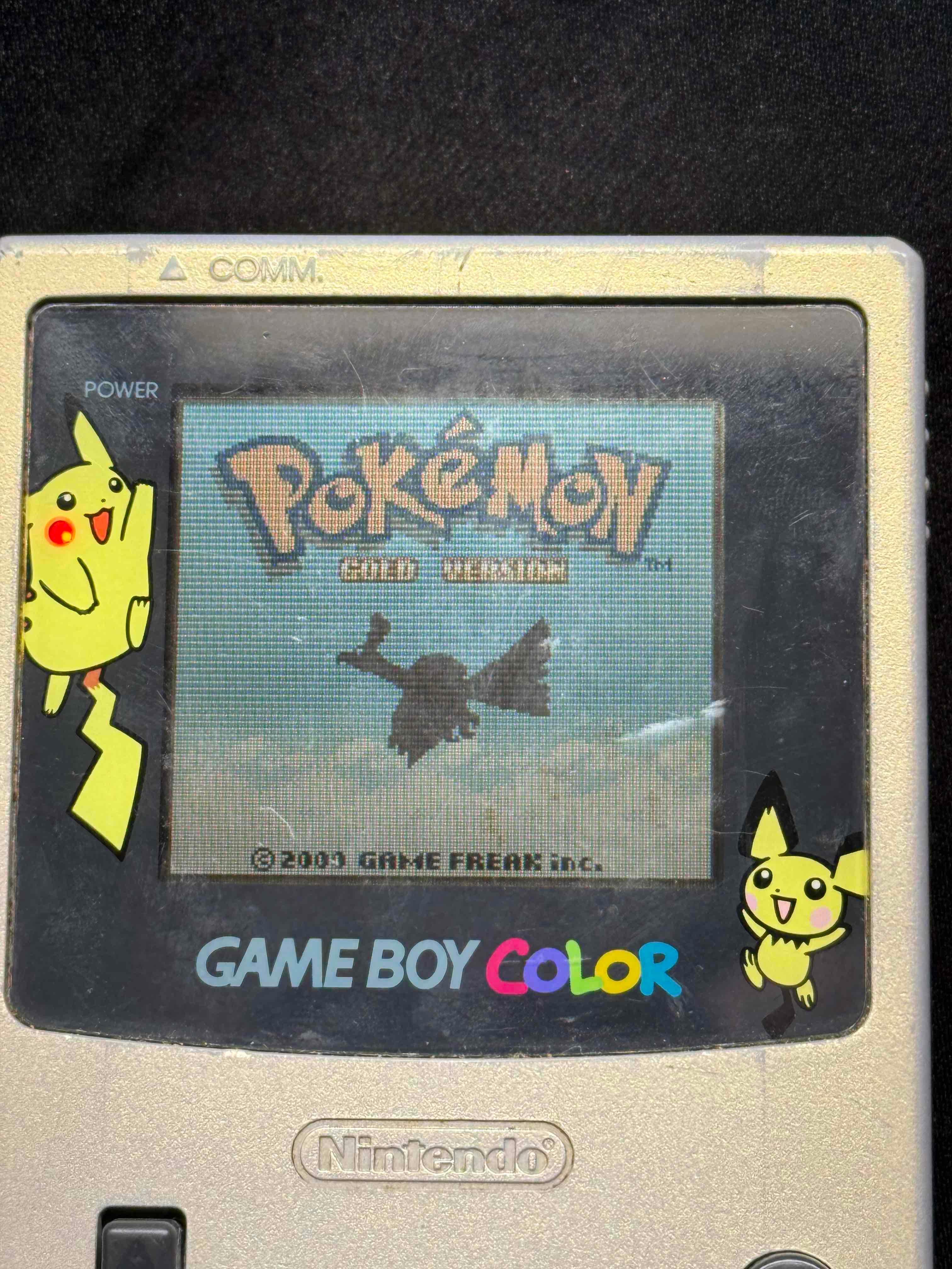 Gameboy Color Pokemon Special Pikachu edition w/ Pokemon Gold and Blue Games Nintendo