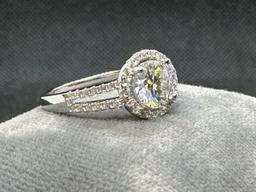 Silver 925 Moissanite Diamond Ring With GRA Certificate 2.71 Grams Size 7