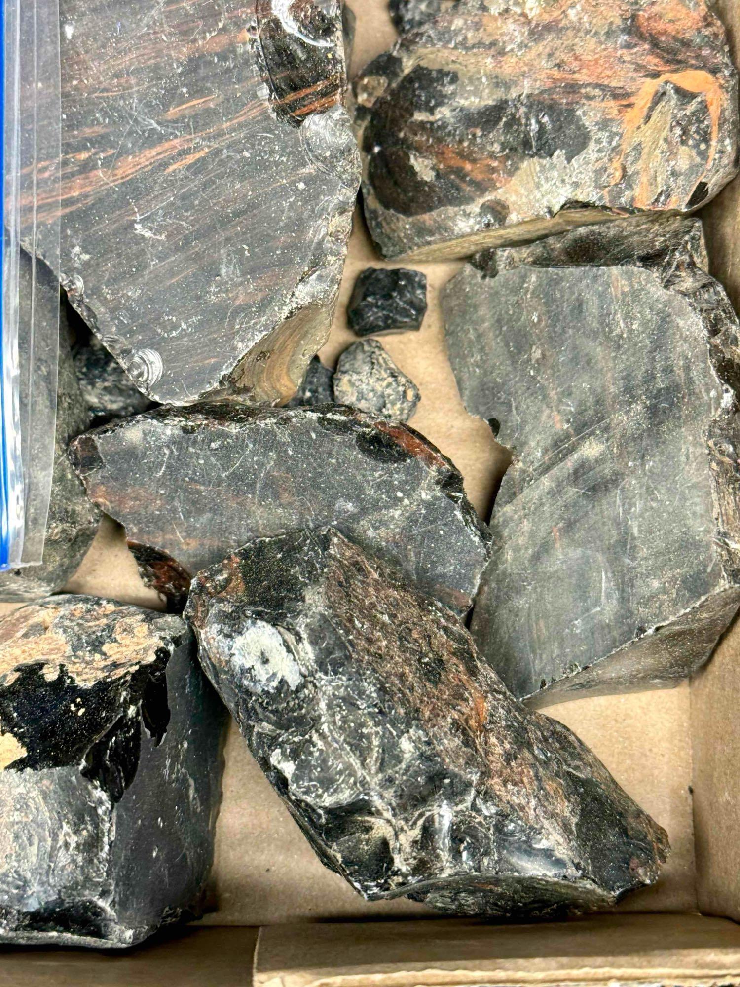 11lbs of Obsidian Mineral Specimens
