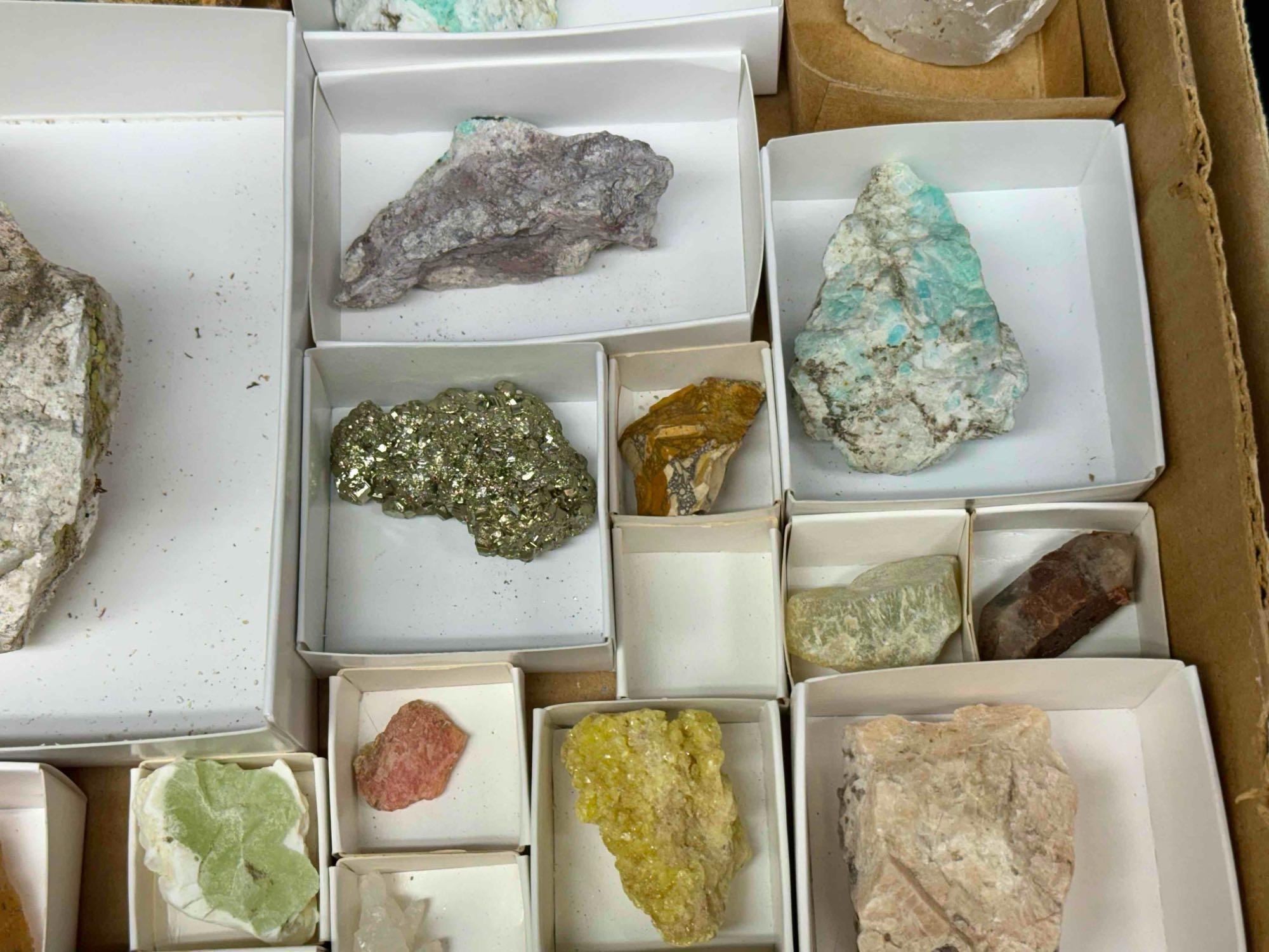 Flat of Assorted Mineral Specimens