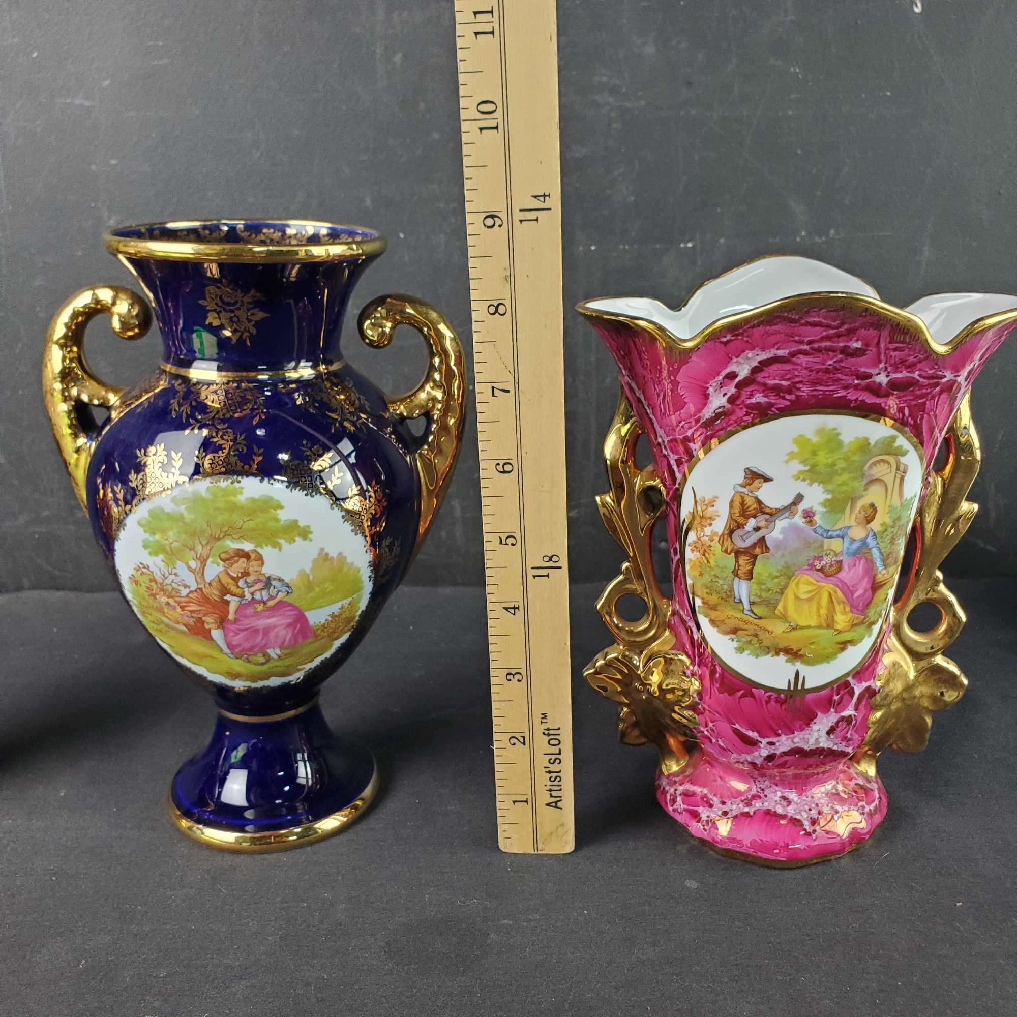 3 Vintage Limoges vases made in France