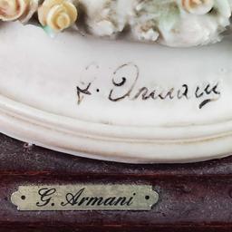 Royal Daulton figure floral jewelry box Savastano Bouquet Giuseppe Armani figure signed