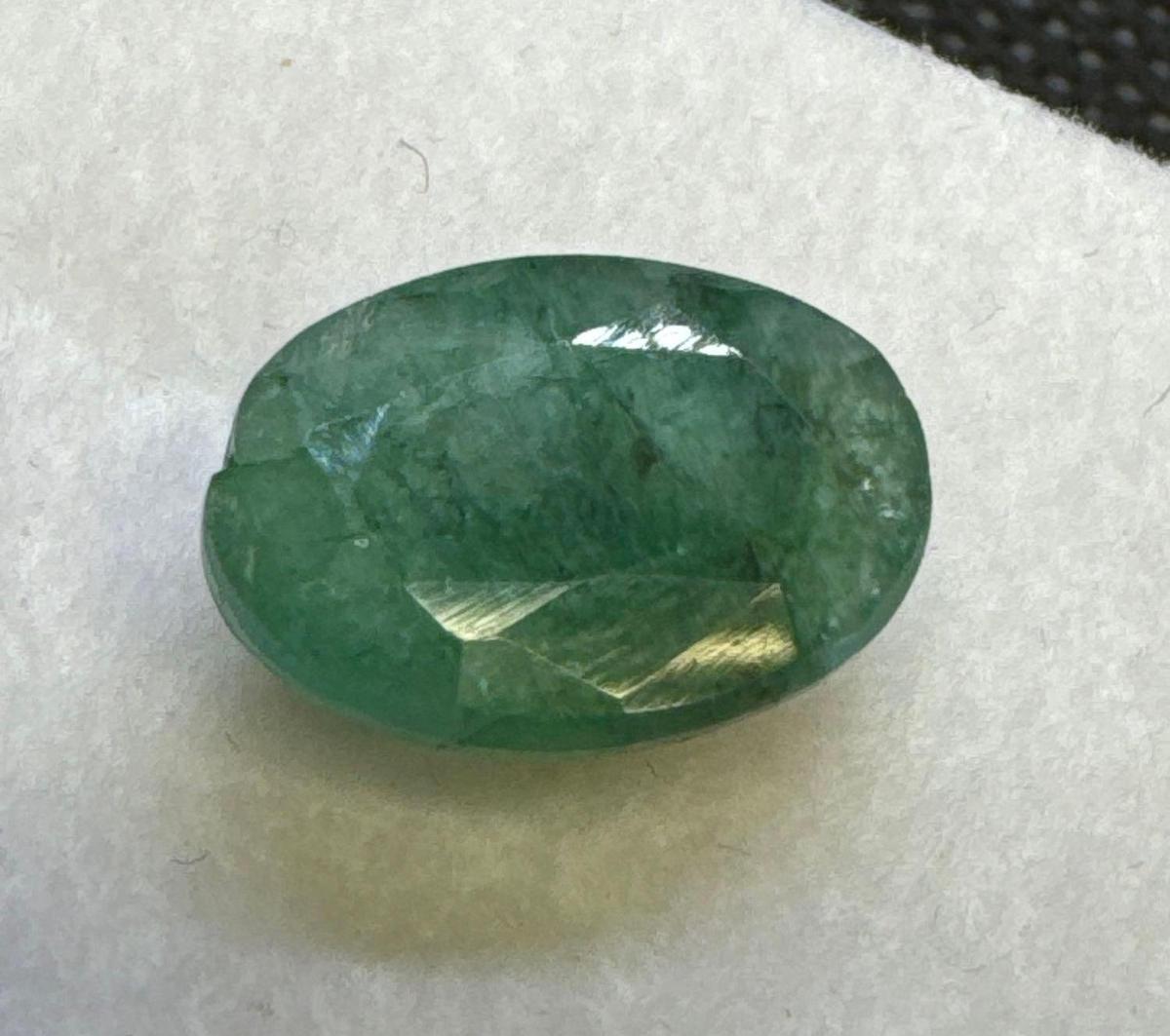 Oval Cut Green Emerald Gemstone 5.60ct