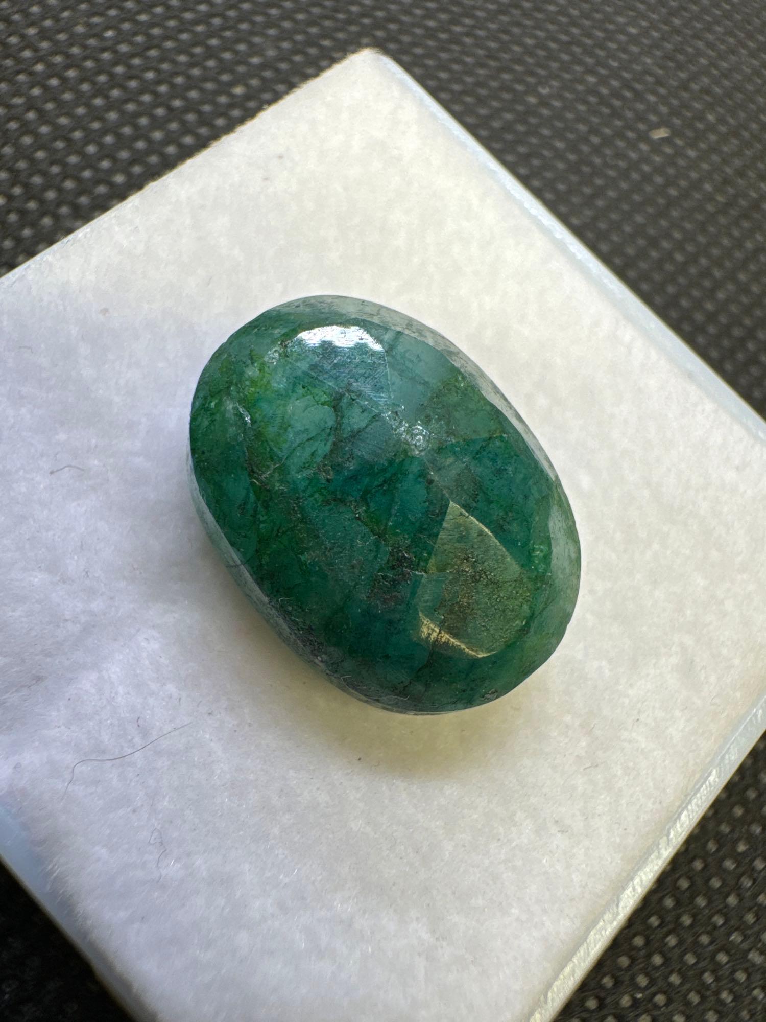 Oval Cut Green Emerald Gemstone 16.30ct