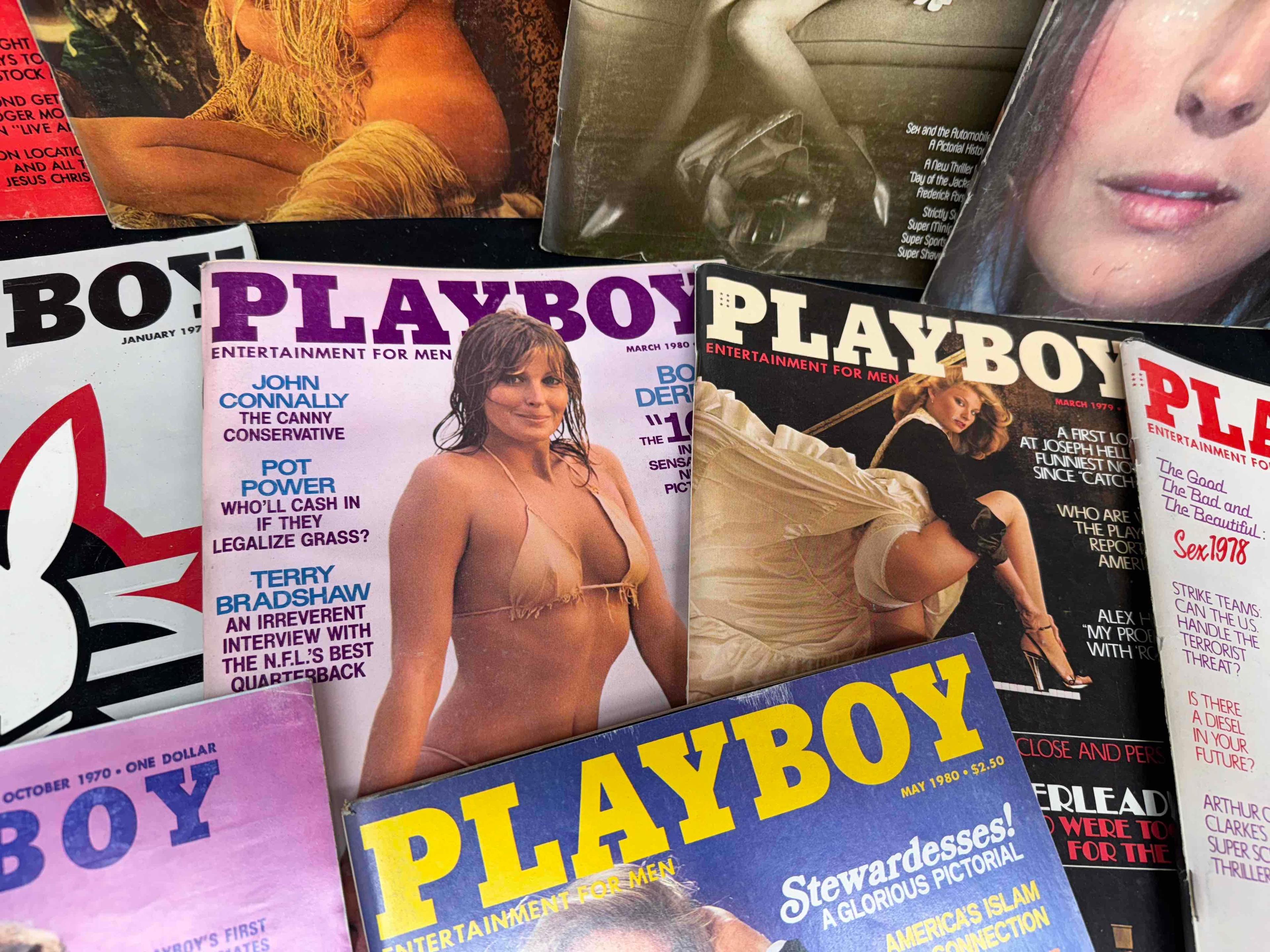 13 Vintage Playboy Magazines 1970s-1980s Centerfolds