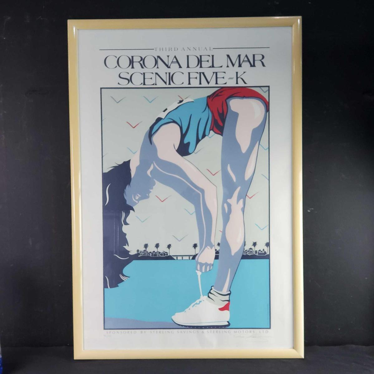 Framed LE 90/400 poster/print Corona Del Mar Senic Five - K with signature