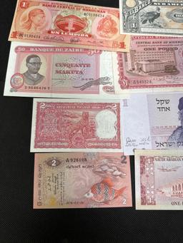 Foreign Banknotes Ecuador, Honduras, Nigeria, Saudi Arabia, India