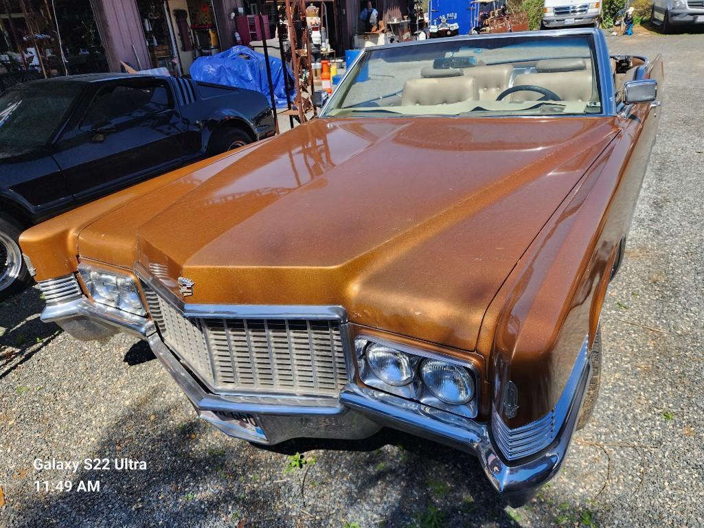 Running 1970 Cadillac Deville Convertible Signed Title